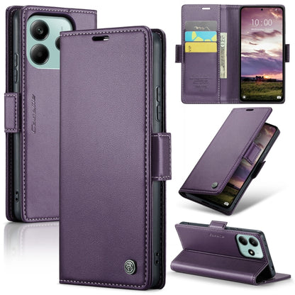 CaseMe 023 Butterfly Buckle Litchi Texture RFID Anti-theft Leather Phone Case, For Redmi Note 14 4G 164.84mm, For Xiaomi Poco X7 Pro, For Redmi Note 14 Pro 4G, For Redmi Note 14 4G 163.25mm, For Redmi Note 14 5G, For Redmi Note 14 Pro 5G
