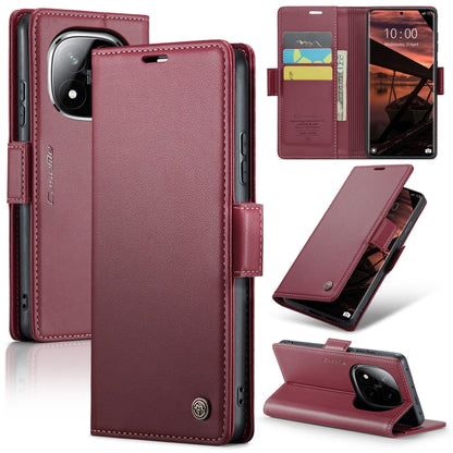 CaseMe 023 Butterfly Buckle Litchi Texture RFID Anti-theft Leather Phone Case, For Redmi Note 14 4G 164.84mm, For Xiaomi Poco X7 Pro, For Redmi Note 14 Pro 4G, For Redmi Note 14 4G 163.25mm, For Redmi Note 14 5G, For Redmi Note 14 Pro 5G