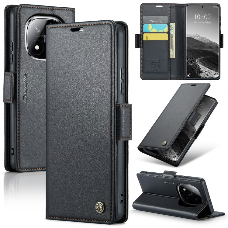 CaseMe 023 Butterfly Buckle Litchi Texture RFID Anti-theft Leather Phone Case, For Redmi Note 14 4G 164.84mm, For Xiaomi Poco X7 Pro, For Redmi Note 14 Pro 4G, For Redmi Note 14 4G 163.25mm, For Redmi Note 14 5G, For Redmi Note 14 Pro 5G