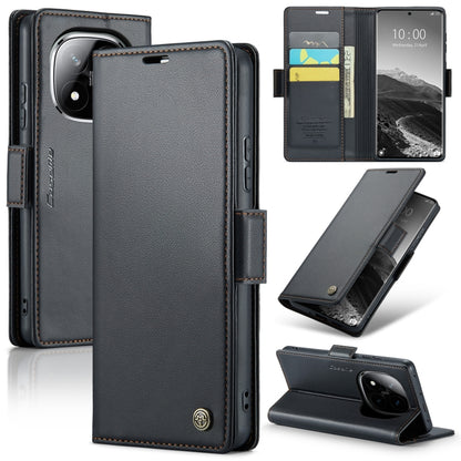 CaseMe 023 Butterfly Buckle Litchi Texture RFID Anti-theft Leather Phone Case, For Redmi Note 14 4G 164.84mm, For Xiaomi Poco X7 Pro, For Redmi Note 14 Pro 4G, For Redmi Note 14 4G 163.25mm, For Redmi Note 14 5G, For Redmi Note 14 Pro 5G
