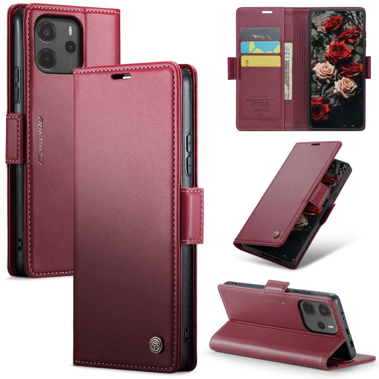 CaseMe 023 Butterfly Buckle Litchi Texture RFID Anti-theft Leather Phone Case, For Redmi Note 14 4G 164.84mm, For Xiaomi Poco X7 Pro, For Redmi Note 14 Pro 4G, For Redmi Note 14 4G 163.25mm, For Redmi Note 14 5G, For Redmi Note 14 Pro 5G