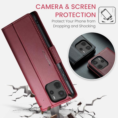 CaseMe 023 Butterfly Buckle Litchi Texture RFID Anti-theft Leather Phone Case, For Redmi Note 14 4G 164.84mm, For Xiaomi Poco X7 Pro, For Redmi Note 14 Pro 4G, For Redmi Note 14 4G 163.25mm, For Redmi Note 14 5G, For Redmi Note 14 Pro 5G