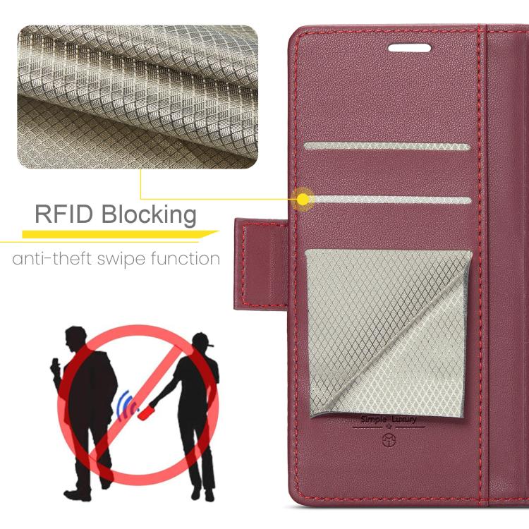CaseMe 023 Butterfly Buckle Litchi Texture RFID Anti-theft Leather Phone Case, For Redmi Note 14 4G 164.84mm, For Xiaomi Poco X7 Pro, For Redmi Note 14 Pro 4G, For Redmi Note 14 4G 163.25mm, For Redmi Note 14 5G, For Redmi Note 14 Pro 5G