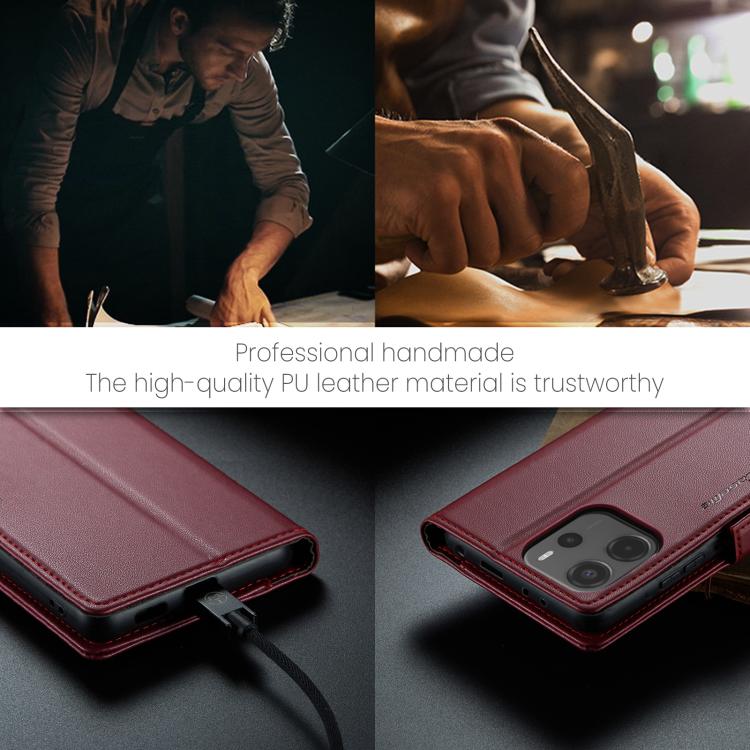 CaseMe 023 Butterfly Buckle Litchi Texture RFID Anti-theft Leather Phone Case, For Redmi Note 14 4G 164.84mm, For Xiaomi Poco X7 Pro, For Redmi Note 14 Pro 4G, For Redmi Note 14 4G 163.25mm, For Redmi Note 14 5G, For Redmi Note 14 Pro 5G