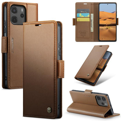 CaseMe 023 Butterfly Buckle Litchi Texture RFID Anti-theft Leather Phone Case, For Redmi Note 14 4G 164.84mm, For Xiaomi Poco X7 Pro, For Redmi Note 14 Pro 4G, For Redmi Note 14 4G 163.25mm, For Redmi Note 14 5G, For Redmi Note 14 Pro 5G