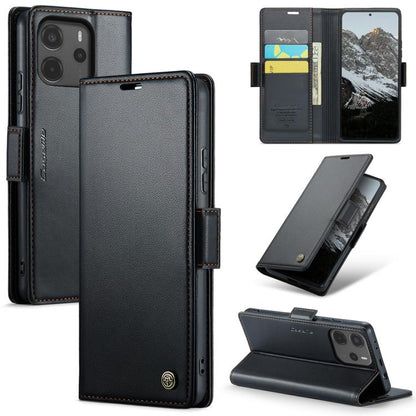 CaseMe 023 Butterfly Buckle Litchi Texture RFID Anti-theft Leather Phone Case, For Redmi Note 14 4G 164.84mm, For Xiaomi Poco X7 Pro, For Redmi Note 14 Pro 4G, For Redmi Note 14 4G 163.25mm, For Redmi Note 14 5G, For Redmi Note 14 Pro 5G