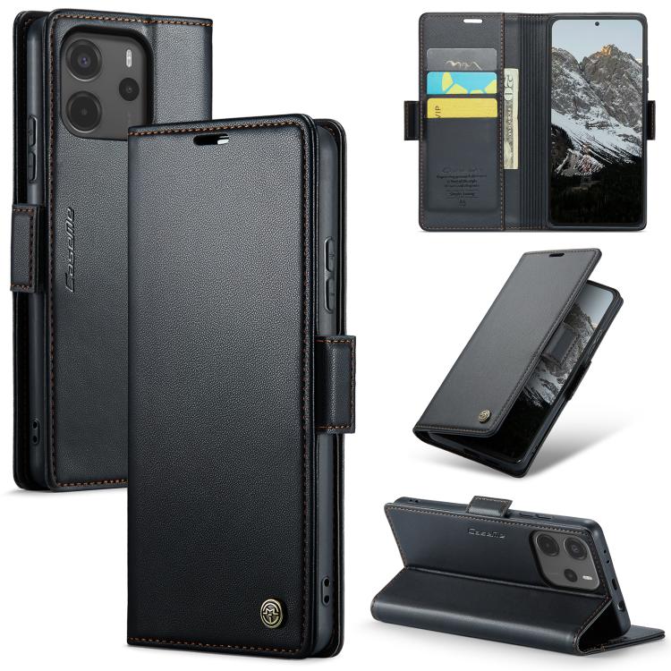 CaseMe 023 Butterfly Buckle Litchi Texture RFID Anti-theft Leather Phone Case, For Redmi Note 14 4G 164.84mm, For Xiaomi Poco X7 Pro, For Redmi Note 14 Pro 4G, For Redmi Note 14 4G 163.25mm, For Redmi Note 14 5G, For Redmi Note 14 Pro 5G