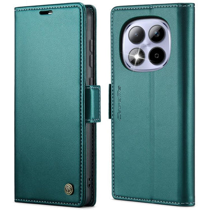 Teal textured leather flip phone case with buckle closure and camera cutout