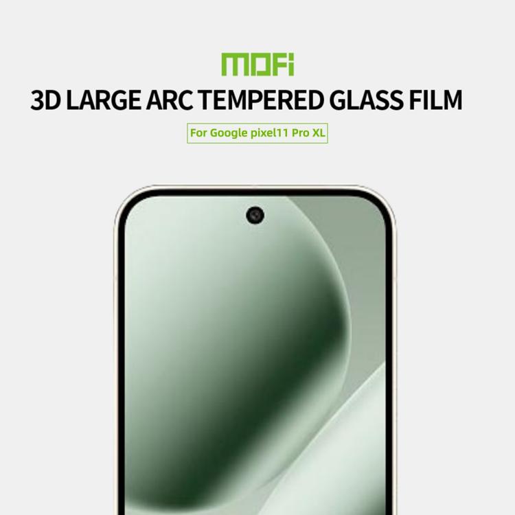 MOFI 9H 3D Explosion-proof Curved Screen Tempered Glass Film, For Google Pixel 11 Pro XL Unlock, For Google Pixel 11 / 11 Pro Unlock, For Google Pixel 10 Pro XL, For Google Pixel 9a, For Google Pixel 10 / 10 Pro