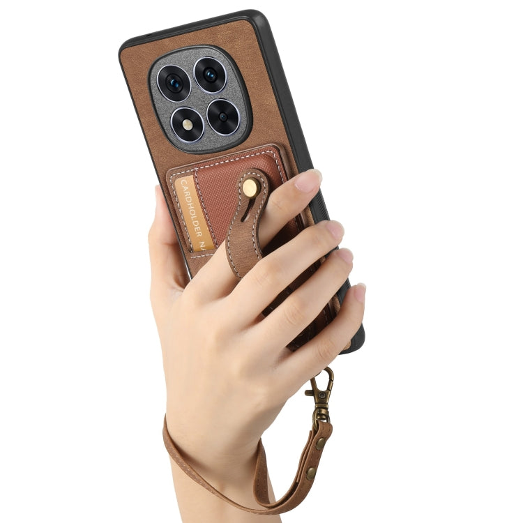 Retro Cross Wristband Wallet Leather Back Phone Case, For Xiaomi Redmi Note 14 5G, For Xiaomi Redmi Note 14 Pro+ 5G, For Xiaomi Redmi Note 14 Pro 5G