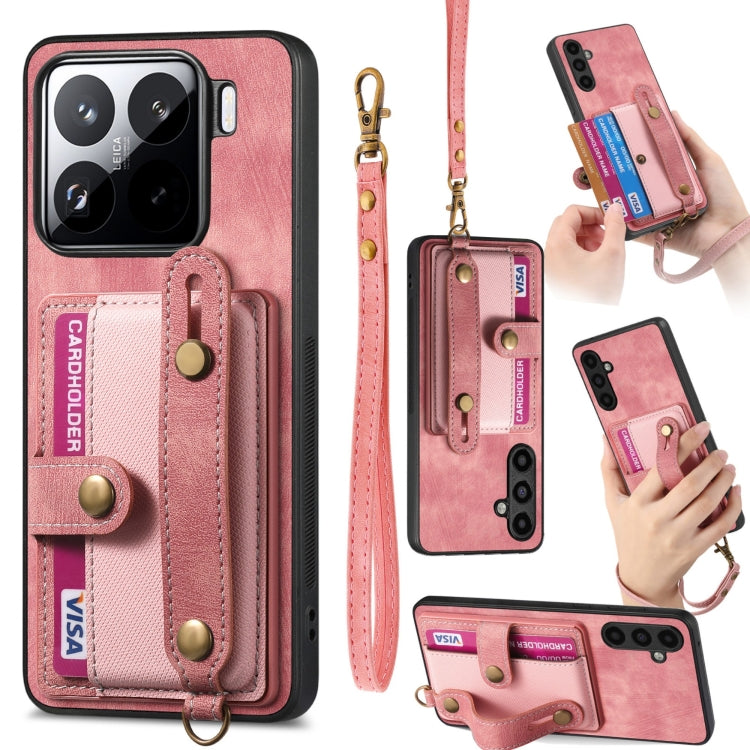 Retro Cross Wristband Wallet Leather Back Phone Case, For Redmi Note 15 Pro+ 5G, For Redmi Note 15 4G / 5G Global 164mm, For Redmi Note 15 Pro 4G Global 163.2mm, For Xiaomi 17 Pro Max, For Redmi Note 15 Pro 5G, For Xiaomi 17 Pro, For Xiaomi 15T Pro    ...