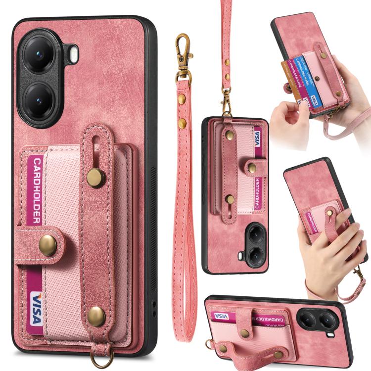 Retro Cross Wristband Wallet Leather Back Phone Case, For Redmi Note 15 Pro+ 5G, For Redmi Note 15 4G / 5G Global 164mm, For Redmi Note 15 Pro 4G Global 163.2mm, For Xiaomi 17 Pro Max, For Redmi Note 15 Pro 5G, For Xiaomi 17 Pro, For Xiaomi 15T Pro    ...