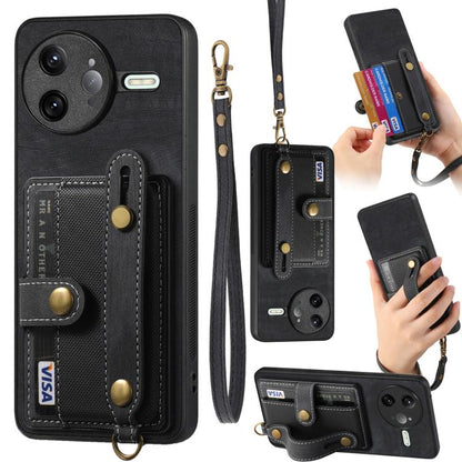 Retro Cross Wristband Wallet Leather Back Phone Case, For Redmi Note 15 Pro+ 5G, For Redmi Note 15 4G / 5G Global 164mm, For Redmi Note 15 Pro 4G Global 163.2mm, For Xiaomi 17 Pro Max, For Redmi Note 15 Pro 5G, For Xiaomi 17 Pro, For Xiaomi 15T Pro    ...