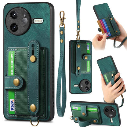Retro Cross Wristband Wallet Leather Back Phone Case, For Redmi Note 15 Pro+ 5G, For Redmi Note 15 4G / 5G Global 164mm, For Redmi Note 15 Pro 4G Global 163.2mm, For Xiaomi 17 Pro Max, For Redmi Note 15 Pro 5G, For Xiaomi 17 Pro, For Xiaomi 15T Pro    ...