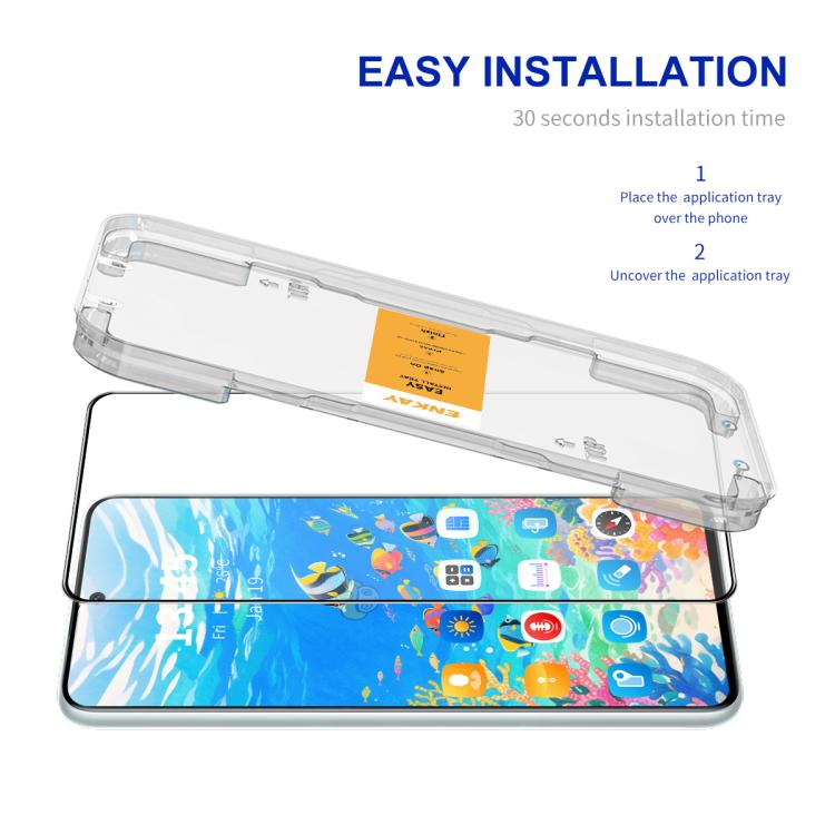 ENKAY Easy Install 0.18mm High Alumina Silicon Full Glass Film, Support Ultrasonic Unlock, For Xiaomi 17T Pro 5G, For Xiaomi 17T 5G, For Xiaomi Poco X8 Pro Max 5G, For Xiaomi Poco X8 Pro 5G, For Xiaomi 15, For Redmi K80 / K80 Pro
