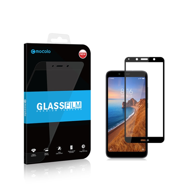 mocolo tempered glass screen protector film, 2-pack for Xiaomi Redmi 7A