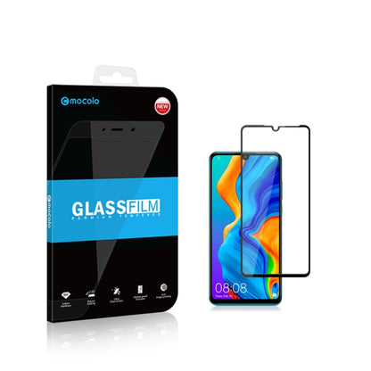 mocolo tempered glass screen protector film set with retail box and phone application