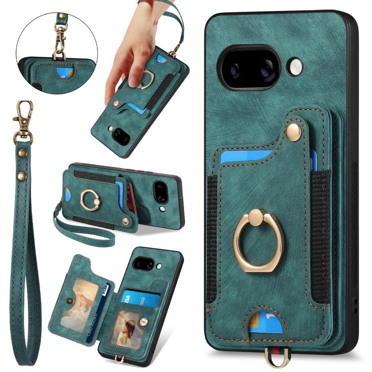 Retro Skin-feel Ring Multi-card Wallet Phone Case, For Google Pixel 11 Pro XL, For Google Pixel 11, For Google Pixel 11 Pro, For Google Pixel 10 Pro XL, For Google Pixel 9a, For Google Pixel 9 Pro XL, For Google Pixel 8a, For Google Pixel 8 Pro        ...