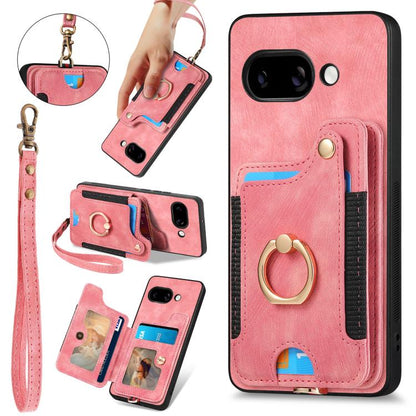 Retro Skin-feel Ring Multi-card Wallet Phone Case, For Google Pixel 11 Pro XL, For Google Pixel 11, For Google Pixel 11 Pro, For Google Pixel 10 Pro XL, For Google Pixel 9a, For Google Pixel 9 Pro XL, For Google Pixel 8a, For Google Pixel 8 Pro        ...