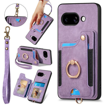 Retro Skin-feel Ring Multi-card Wallet Phone Case, For Google Pixel 11 Pro XL, For Google Pixel 11, For Google Pixel 11 Pro, For Google Pixel 10 Pro XL, For Google Pixel 9a, For Google Pixel 9 Pro XL, For Google Pixel 8a, For Google Pixel 8 Pro        ...