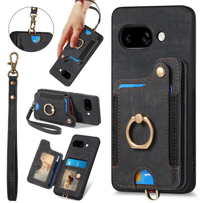 Retro Skin-feel Ring Multi-card Wallet Phone Case, For Google Pixel 11 Pro XL, For Google Pixel 11, For Google Pixel 11 Pro, For Google Pixel 10 Pro XL, For Google Pixel 9a, For Google Pixel 9 Pro XL, For Google Pixel 8a, For Google Pixel 8 Pro        ...