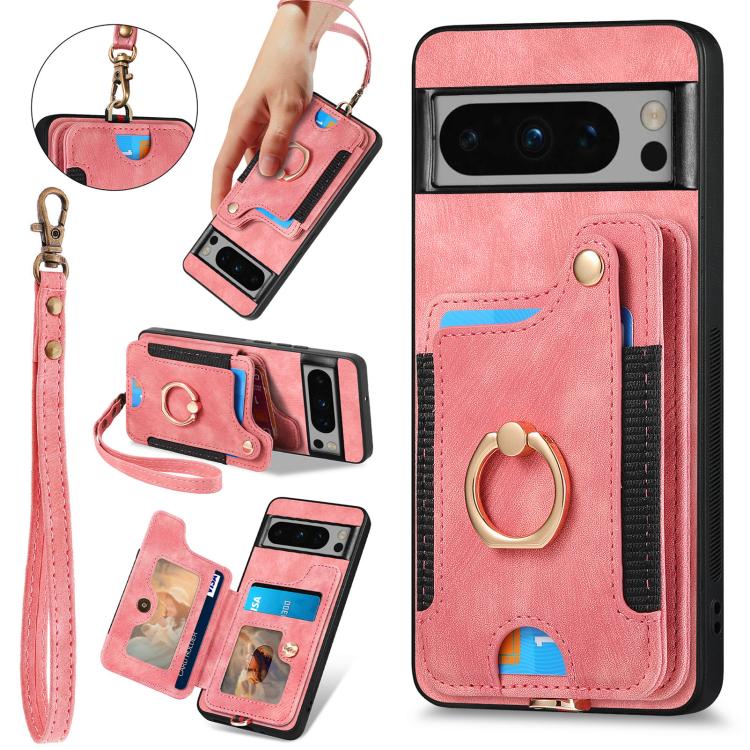 Retro Skin-feel Ring Multi-card Wallet Phone Case, For Google Pixel 11 Pro XL, For Google Pixel 11, For Google Pixel 11 Pro, For Google Pixel 10 Pro XL, For Google Pixel 9a, For Google Pixel 9 Pro XL, For Google Pixel 8a, For Google Pixel 8 Pro        ...