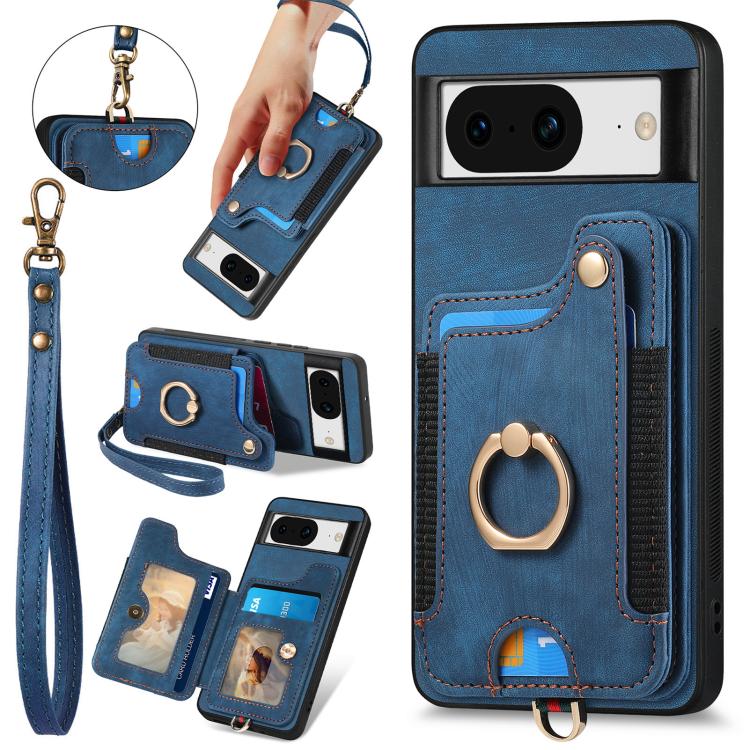 Retro Skin-feel Ring Multi-card Wallet Phone Case, For Google Pixel 11 Pro XL, For Google Pixel 11, For Google Pixel 11 Pro, For Google Pixel 10 Pro XL, For Google Pixel 9a, For Google Pixel 9 Pro XL, For Google Pixel 8a, For Google Pixel 8 Pro        ...