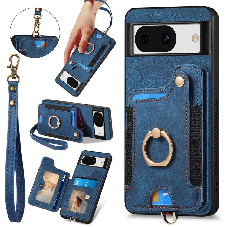 Retro Skin-feel Ring Multi-card Wallet Phone Case, For Google Pixel 11 Pro XL, For Google Pixel 11, For Google Pixel 11 Pro, For Google Pixel 10 Pro XL, For Google Pixel 9a, For Google Pixel 9 Pro XL, For Google Pixel 8a, For Google Pixel 8 Pro        ...