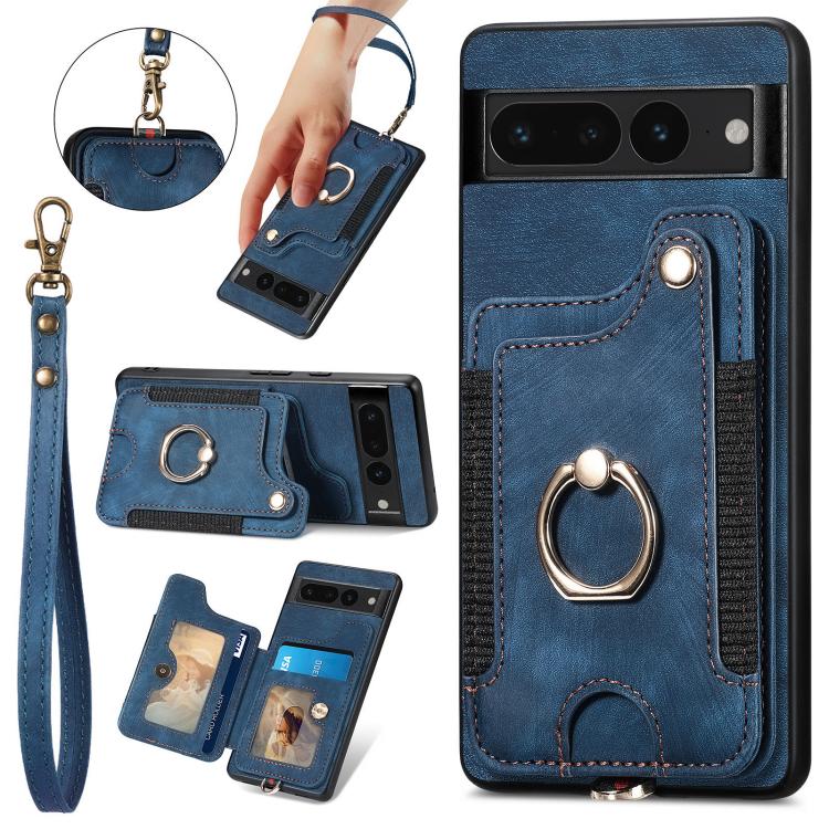 Retro Skin-feel Ring Multi-card Wallet Phone Case, For Google Pixel 11 Pro XL, For Google Pixel 11, For Google Pixel 11 Pro, For Google Pixel 10 Pro XL, For Google Pixel 9a, For Google Pixel 9 Pro XL, For Google Pixel 8a, For Google Pixel 8 Pro        ...