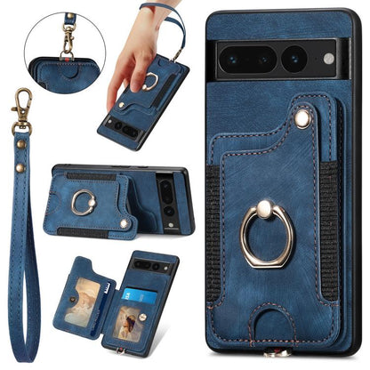 Retro Skin-feel Ring Multi-card Wallet Phone Case, For Google Pixel 11 Pro XL, For Google Pixel 11, For Google Pixel 11 Pro, For Google Pixel 10 Pro XL, For Google Pixel 9a, For Google Pixel 9 Pro XL, For Google Pixel 8a, For Google Pixel 8 Pro        ...