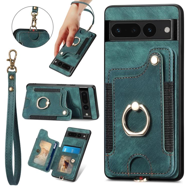 Retro Skin-feel Ring Multi-card Wallet Phone Case, For Google Pixel 11 Pro XL, For Google Pixel 11, For Google Pixel 11 Pro, For Google Pixel 10 Pro XL, For Google Pixel 9a, For Google Pixel 9 Pro XL, For Google Pixel 8a, For Google Pixel 8 Pro        ...