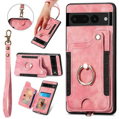 Retro Skin-feel Ring Multi-card Wallet Phone Case, For Google Pixel 11 Pro XL, For Google Pixel 11, For Google Pixel 11 Pro, For Google Pixel 10 Pro XL, For Google Pixel 9a, For Google Pixel 9 Pro XL, For Google Pixel 8a, For Google Pixel 8 Pro        ...