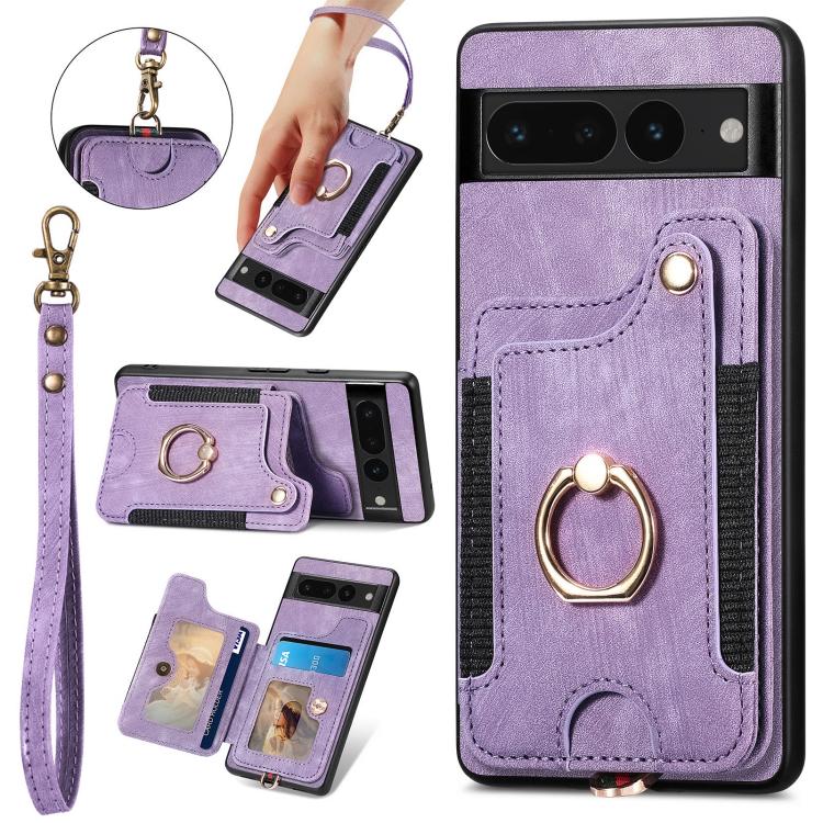 Retro Skin-feel Ring Multi-card Wallet Phone Case, For Google Pixel 11 Pro XL, For Google Pixel 11, For Google Pixel 11 Pro, For Google Pixel 10 Pro XL, For Google Pixel 9a, For Google Pixel 9 Pro XL, For Google Pixel 8a, For Google Pixel 8 Pro        ...