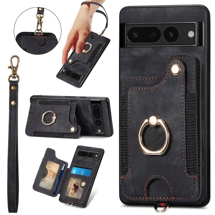 Retro Skin-feel Ring Multi-card Wallet Phone Case, For Google Pixel 11 Pro XL, For Google Pixel 11, For Google Pixel 11 Pro, For Google Pixel 10 Pro XL, For Google Pixel 9a, For Google Pixel 9 Pro XL, For Google Pixel 8a, For Google Pixel 8 Pro        ...