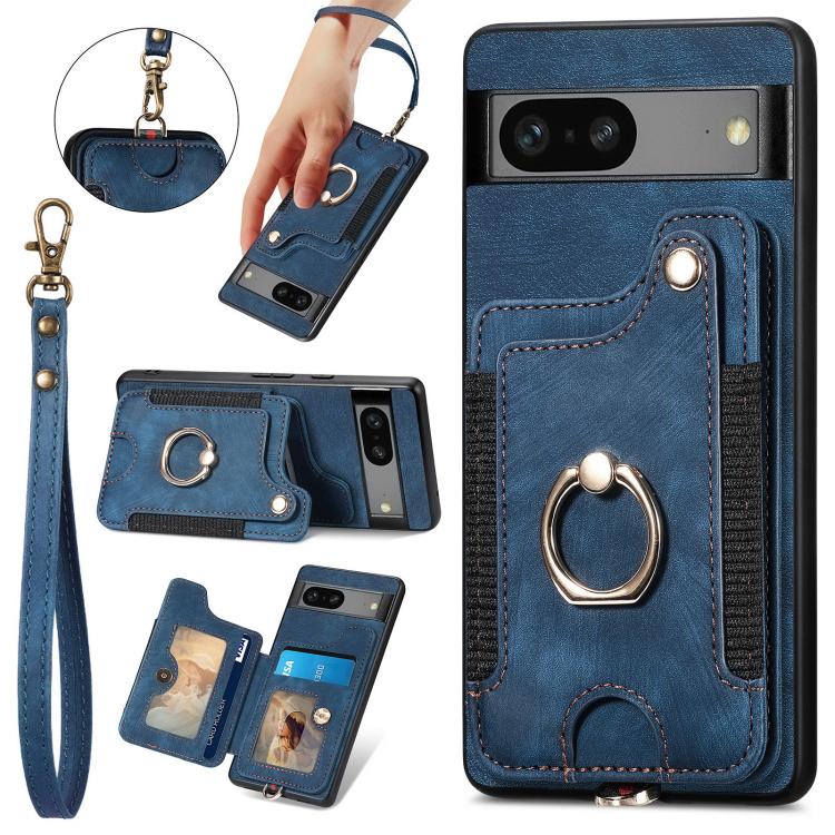 Retro Skin-feel Ring Multi-card Wallet Phone Case, For Google Pixel 11 Pro XL, For Google Pixel 11, For Google Pixel 11 Pro, For Google Pixel 10 Pro XL, For Google Pixel 9a, For Google Pixel 9 Pro XL, For Google Pixel 8a, For Google Pixel 8 Pro        ...
