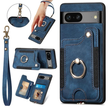Retro Skin-feel Ring Multi-card Wallet Phone Case, For Google Pixel 11 Pro XL, For Google Pixel 11, For Google Pixel 11 Pro, For Google Pixel 10 Pro XL, For Google Pixel 9a, For Google Pixel 9 Pro XL, For Google Pixel 8a, For Google Pixel 8 Pro        ...