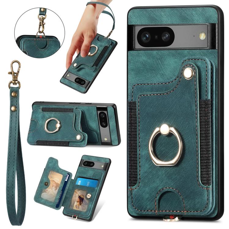 Retro Skin-feel Ring Multi-card Wallet Phone Case, For Google Pixel 11 Pro XL, For Google Pixel 11, For Google Pixel 11 Pro, For Google Pixel 10 Pro XL, For Google Pixel 9a, For Google Pixel 9 Pro XL, For Google Pixel 8a, For Google Pixel 8 Pro        ...