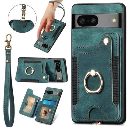 Retro Skin-feel Ring Multi-card Wallet Phone Case, For Google Pixel 11 Pro XL, For Google Pixel 11, For Google Pixel 11 Pro, For Google Pixel 10 Pro XL, For Google Pixel 9a, For Google Pixel 9 Pro XL, For Google Pixel 8a, For Google Pixel 8 Pro        ...