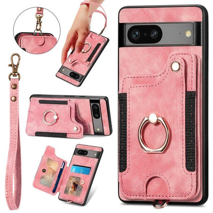 Retro Skin-feel Ring Multi-card Wallet Phone Case, For Google Pixel 11 Pro XL, For Google Pixel 11, For Google Pixel 11 Pro, For Google Pixel 10 Pro XL, For Google Pixel 9a, For Google Pixel 9 Pro XL, For Google Pixel 8a, For Google Pixel 8 Pro        ...