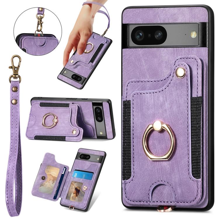 Retro Skin-feel Ring Multi-card Wallet Phone Case, For Google Pixel 11 Pro XL, For Google Pixel 11, For Google Pixel 11 Pro, For Google Pixel 10 Pro XL, For Google Pixel 9a, For Google Pixel 9 Pro XL, For Google Pixel 8a, For Google Pixel 8 Pro        ...