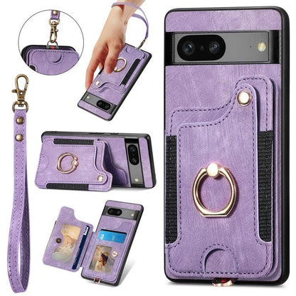 Retro Skin-feel Ring Multi-card Wallet Phone Case, For Google Pixel 11 Pro XL, For Google Pixel 11, For Google Pixel 11 Pro, For Google Pixel 10 Pro XL, For Google Pixel 9a, For Google Pixel 9 Pro XL, For Google Pixel 8a, For Google Pixel 8 Pro        ...