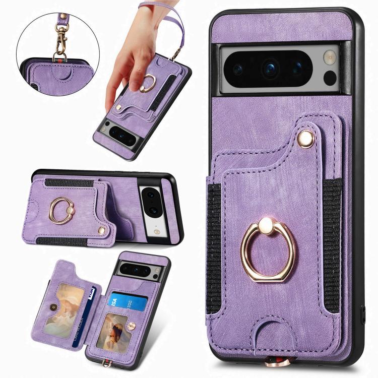 Retro Skin-feel Ring Multi-card Wallet Phone Case, For Google Pixel 11 Pro XL, For Google Pixel 11, For Google Pixel 11 Pro, For Google Pixel 10 Pro XL, For Google Pixel 9a, For Google Pixel 9 Pro XL, For Google Pixel 8a, For Google Pixel 8 Pro        ...