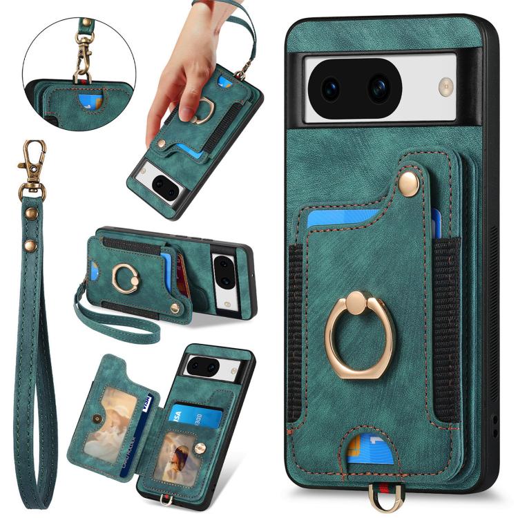 Retro Skin-feel Ring Multi-card Wallet Phone Case, For Google Pixel 11 Pro XL, For Google Pixel 11, For Google Pixel 11 Pro, For Google Pixel 10 Pro XL, For Google Pixel 9a, For Google Pixel 9 Pro XL, For Google Pixel 8a, For Google Pixel 8 Pro        ...