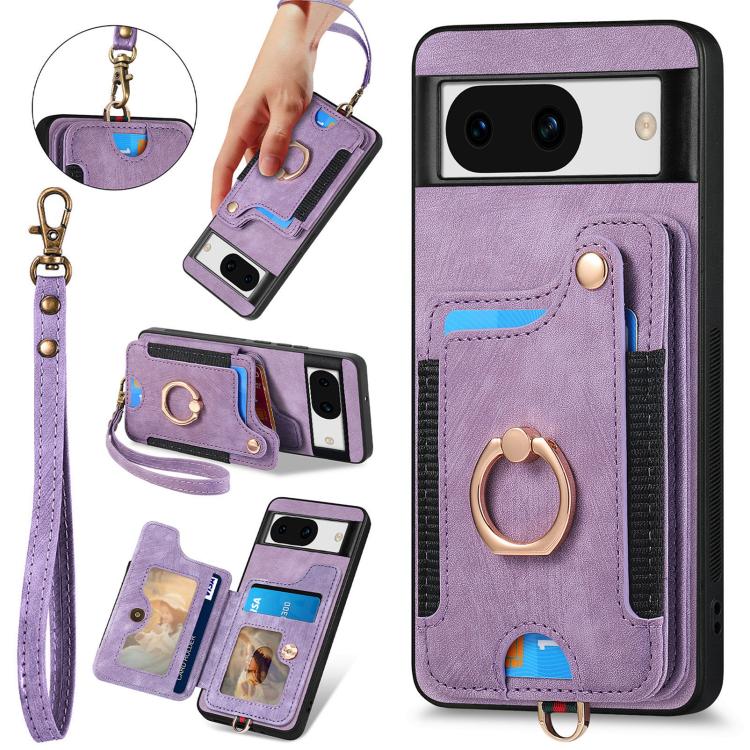 Retro Skin-feel Ring Multi-card Wallet Phone Case, For Google Pixel 11 Pro XL, For Google Pixel 11, For Google Pixel 11 Pro, For Google Pixel 10 Pro XL, For Google Pixel 9a, For Google Pixel 9 Pro XL, For Google Pixel 8a, For Google Pixel 8 Pro        ...