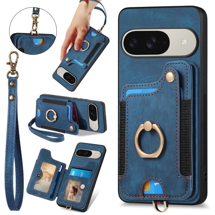 Retro Skin-feel Ring Multi-card Wallet Phone Case, For Google Pixel 11 Pro XL, For Google Pixel 11, For Google Pixel 11 Pro, For Google Pixel 10 Pro XL, For Google Pixel 9a, For Google Pixel 9 Pro XL, For Google Pixel 8a, For Google Pixel 8 Pro        ...