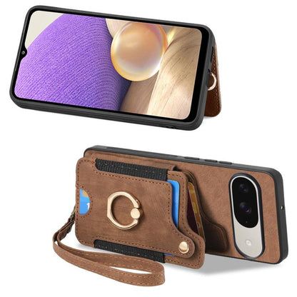 Retro Skin-feel Ring Multi-card Wallet Phone Case, For Google Pixel 11 Pro XL, For Google Pixel 11, For Google Pixel 11 Pro, For Google Pixel 10 Pro XL, For Google Pixel 9a, For Google Pixel 9 Pro XL, For Google Pixel 8a, For Google Pixel 8 Pro        ...
