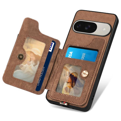 Retro Skin-feel Ring Multi-card Wallet Phone Case, For Google Pixel 11 Pro XL, For Google Pixel 11, For Google Pixel 11 Pro, For Google Pixel 10 Pro XL, For Google Pixel 9a, For Google Pixel 9 Pro XL, For Google Pixel 8a, For Google Pixel 8 Pro        ...