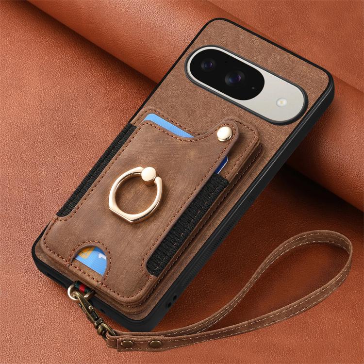 Retro Skin-feel Ring Multi-card Wallet Phone Case, For Google Pixel 11 Pro XL, For Google Pixel 11, For Google Pixel 11 Pro, For Google Pixel 10 Pro XL, For Google Pixel 9a, For Google Pixel 9 Pro XL, For Google Pixel 8a, For Google Pixel 8 Pro        ...