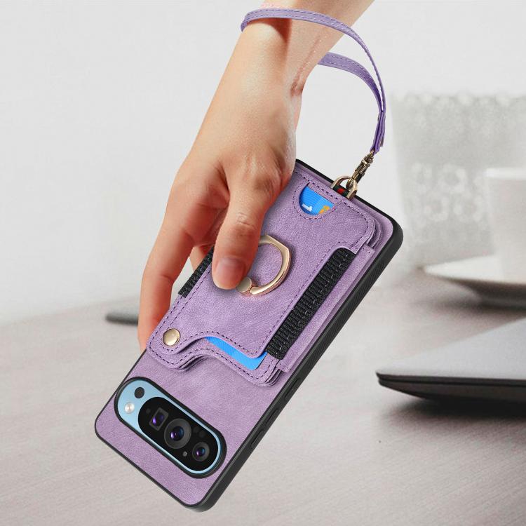 Retro Skin-feel Ring Multi-card Wallet Phone Case, For Google Pixel 11 Pro XL, For Google Pixel 11, For Google Pixel 11 Pro, For Google Pixel 10 Pro XL, For Google Pixel 9a, For Google Pixel 9 Pro XL, For Google Pixel 8a, For Google Pixel 8 Pro        ...