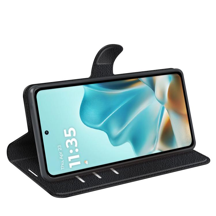 Litchi Texture Horizontal Flip Leather Phone Case with Holder, For Motorola Edge 60 / 60 Fusion